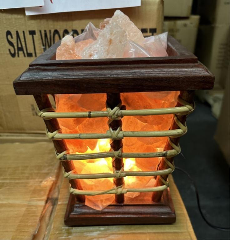 ZENNERY HIMALAYAN SALT ROCKS IN WOODEN BASKET (NEW) (YOUR BID X QTY = TOTAL $)