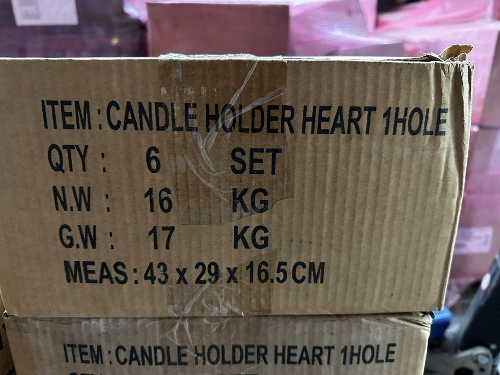 ZENNERY HIMALAYAN 1 HOLE HEART SHAPED CANDLE (NEW) (YOUR BID X QTY = TOTAL $)