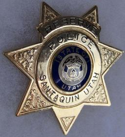 Original Reserve Police Badge- Santaquin, Utah