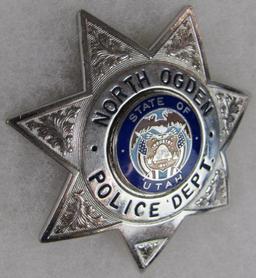 Original Obsolete Police Badge North Ogden, Utah