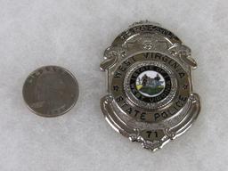 Original Obsolete Police Badge "Sergeant" West Virginia State Police