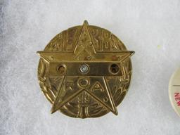 1938 Radio Orphan Annie Decoder Badge & 1930's Popeye Pin