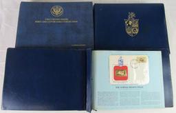 Lot (3) Complete Full Albums US First Day Cover 22 KT Proofs of US Stamps