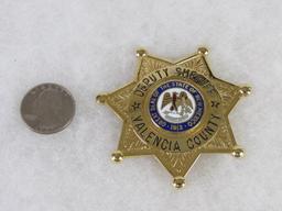Original Obsolete Police Deputy Sheriff Badge Valencia County, New Mexico