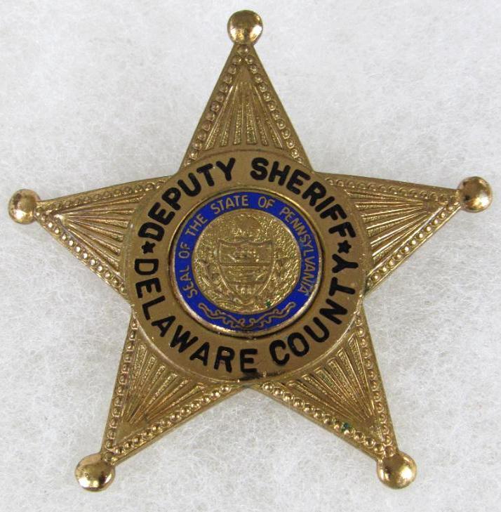 Original Obsolete Police Deputy Sheriff Badge Delaware County, Pennsylvania