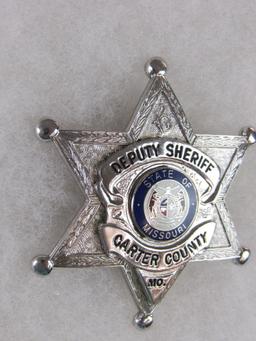 Original Obsolete Police Deputy Sheriff Badge Carter County, Missouri