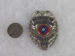 Original Obsolete Police Badge Patrolman Glenn Heights, Texas