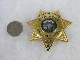 Original Obsolete Police "JAILER/ COURT OFFICER" Badge Scott's Bluff County, Nebraska