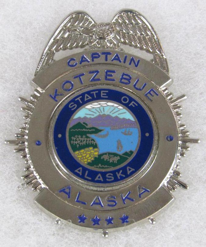 Original Obsolete Police Badge Captain Kotzebue, Alaska