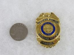 Original Retired Police- Sioux City Iowa Badge