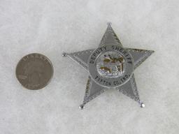 Original Obsolete Police Deputy Sheriff Badge Tipton County, Indiana