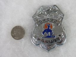 Original Obsolete Police Badge Sergeant Owego, New York