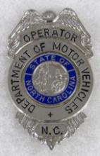 Original Obsolete Vintage DMV Operator State of North Carolina Badge