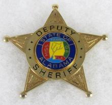 Original Obsolete Police Deputy Sheriff Badge State of Alabama