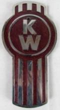 Excellent Vintage Kenworth Semi Trucks Metal Grill Badge