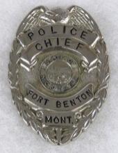 Original Obsolete Police Badge "Chief" Fort Benton, Montana