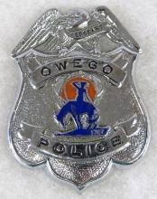 Original Obsolete Police Badge Sergeant Owego, New York