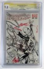 Amazing Spider-Man #1 (2014) Ramos Sketch Variant Rare/ Signed Stan Lee++ CGC 9.8