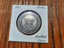 1921 Hobo Skeleton Soldier Dollar Fantasy Coin
