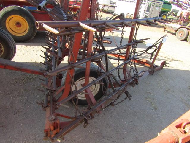 1564. 349-799, 4 SECTION SPIKE TOOTH DRAY ON HYDRAULIC CART, TAX / SIGN ST3