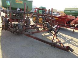 1564. 349-799, 4 SECTION SPIKE TOOTH DRAY ON HYDRAULIC CART, TAX / SIGN ST3