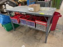 Warehouse Steel Work Table - Adjustable