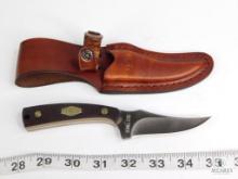 New Schrade Old Timer Sharpfinger Fixed Blade Knife with Leather Sheath