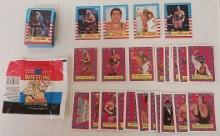 Vintage 1987 Topps WWF Wrestling Sticker & Card Complete Set 75 + 22 Wrapper Bret Hart RC WWE Hogan