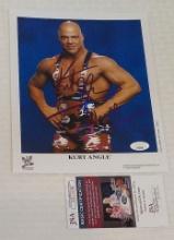 Kurt Angle Autographed Signed JSA 8x10 Photo WWF WWE Wrestling TNA Olympics HOF
