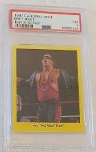 1997 Cardinal Trivia Card Bret Hart Wrestling Attitude Era WWF WWE PSA 7 Slabbed GRADED NRMT