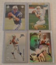 4 NFL Football 1998 Peyton Manning Rookie Card Lot RC Colts Broncos HOF Ultra Brilliants Showcase
