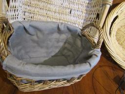 2 Large Baskets, Plant Basket And Metal Basket  (Local Pick Up Only)