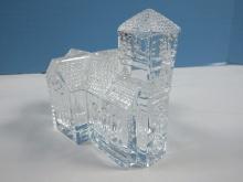 Waterford Crystal Lismore Village Collection 3-D 4" Crystal Church Retired