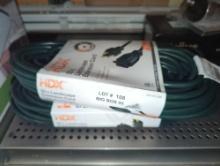 Lot of 2 HDX 55 ft. 16/3 Green Outdoor Extension Cord (1-Pack), Retail Price $16/Each, Appears to be