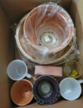 Miscellaneous Glassware, Coasters and Basket $2 STS