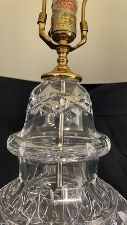WATERFORD ALANA URN CRYSTAL TABLE LAMP