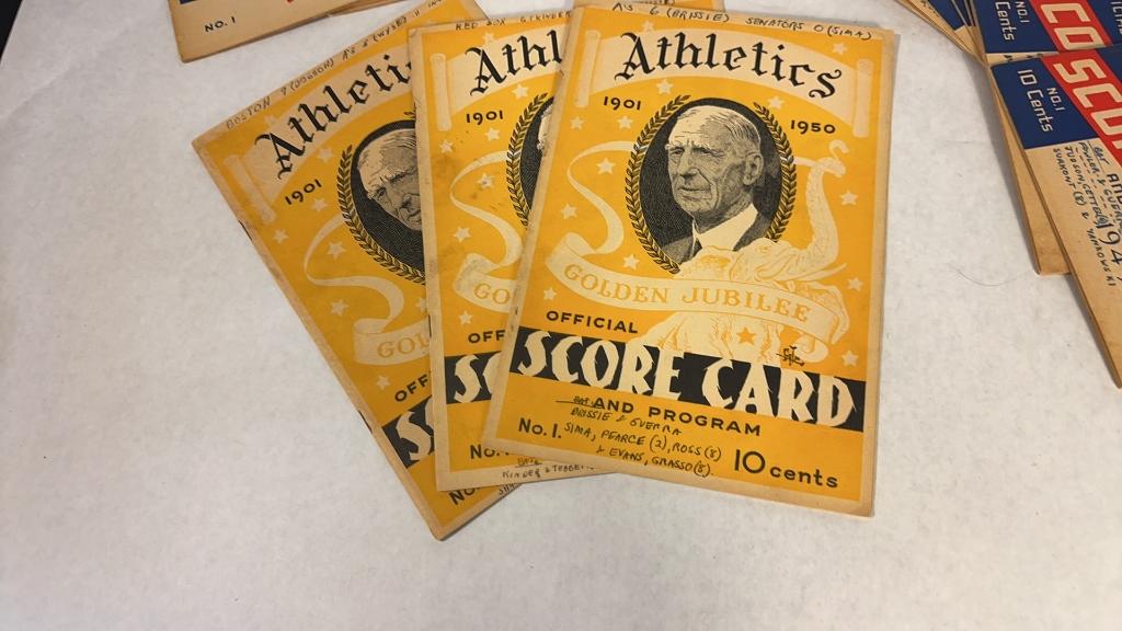 VTG MLB OFFICIAL PROGRAM & SCORE CARDS: ATHLETICS
