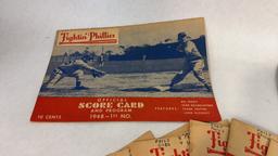 VTG MLB OFFICIAL PROGRAM & SCORE CARDS: PHILLIES