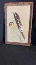 NATIVE AMERICAN  WOMAN'S CEREMONIAL FEATHER