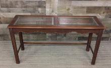 BEVELLED GLASS SOFA CONSOLE TABLE
