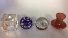 MURANO STYLE, STONE, & COIN PAPER WEIGHTS
