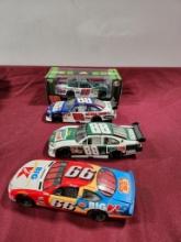 Lot of 4 NASCAR Diecast Cars; Dale Earnhardt Jr. & Darrel Waltrip #66 K-Mart
