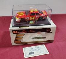 1997 McDonald's Ford Thunderbird Bill Elliott Diecast Replica w/ COA