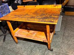 Mobile Wood Work Table
