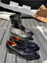 Military Steel Toe Boots and Dress Shoes, Size 9-1/2