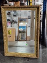 Framed Mirror in Gilded Frame, 42in x 30in