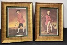 Victorian Golf Prints, Framed