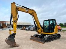 2023 CAT 308CR HYDRAULIC EXCAVATOR powered by C3.3B diesel engine, equipped with Cab, air, heat,