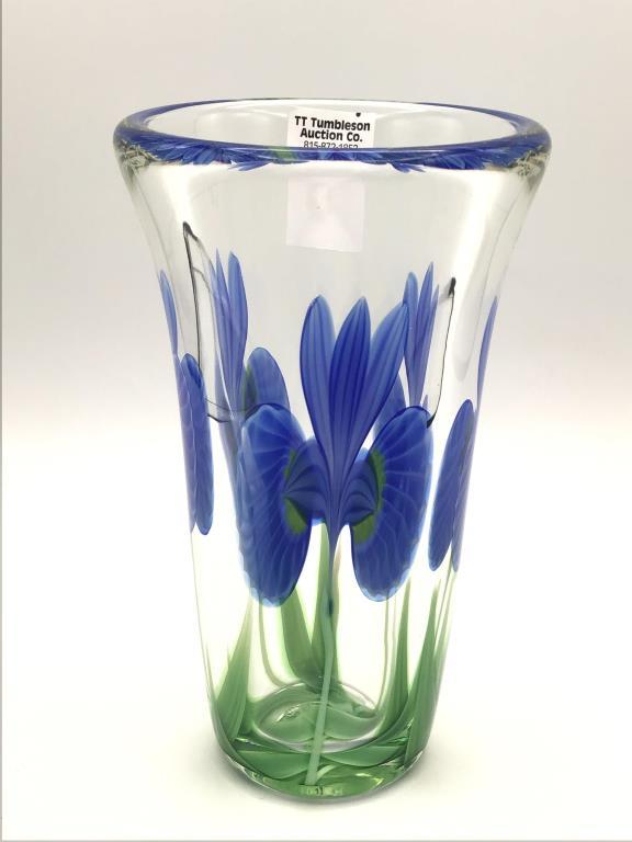 Orient & Flume Floral Decorated Art Glass