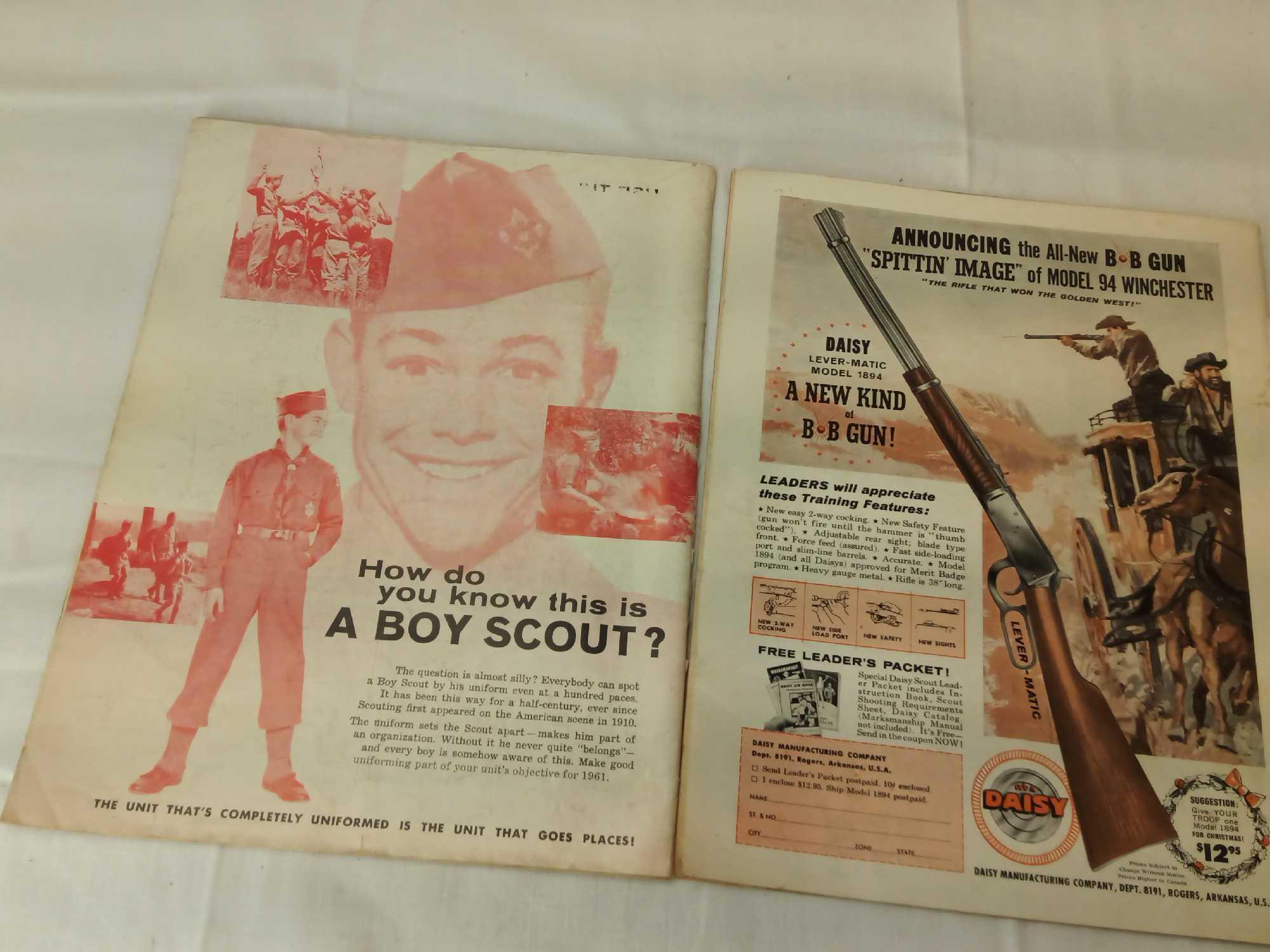 BOY SCOUT MAGAZINES 1957, 1961,'63, '64, '65, '68, '69, '70. 15 TOTAL.